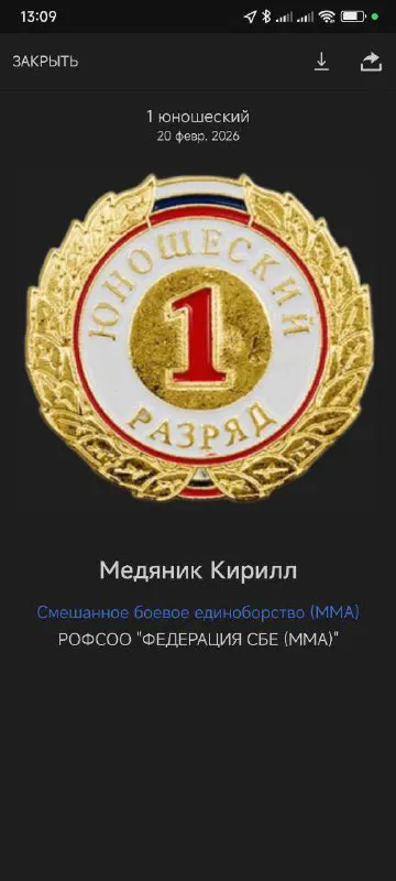 Наш воспитанник, Кирилл Медяник, успешно выполнил норматив и получил спортивный: фото 3